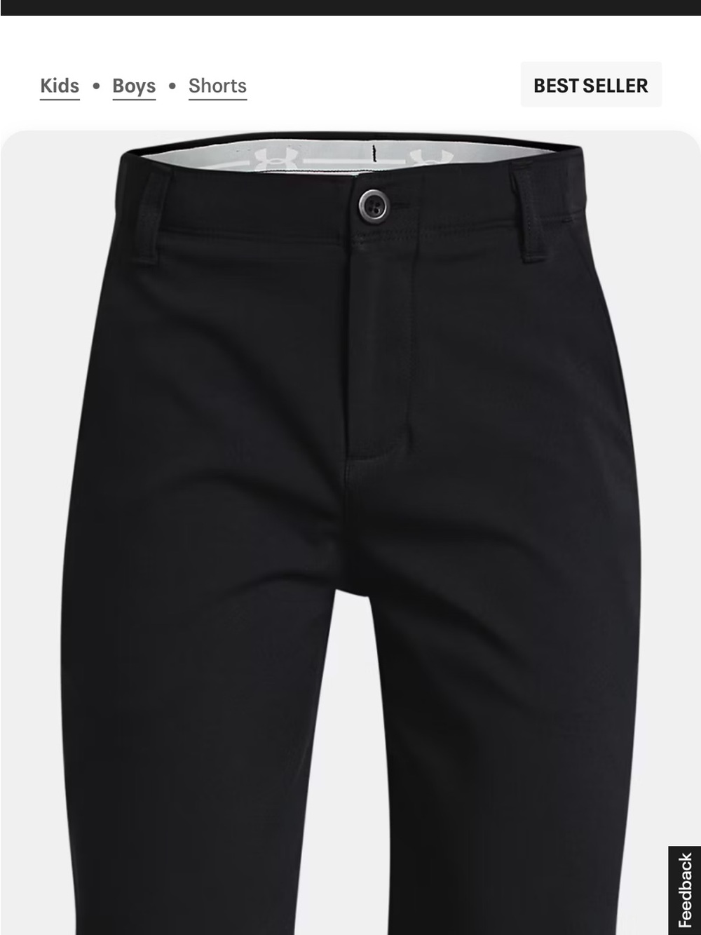 Under Armour Boys Black Athletic Shorts